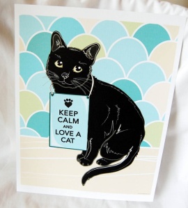 cat card keep calm